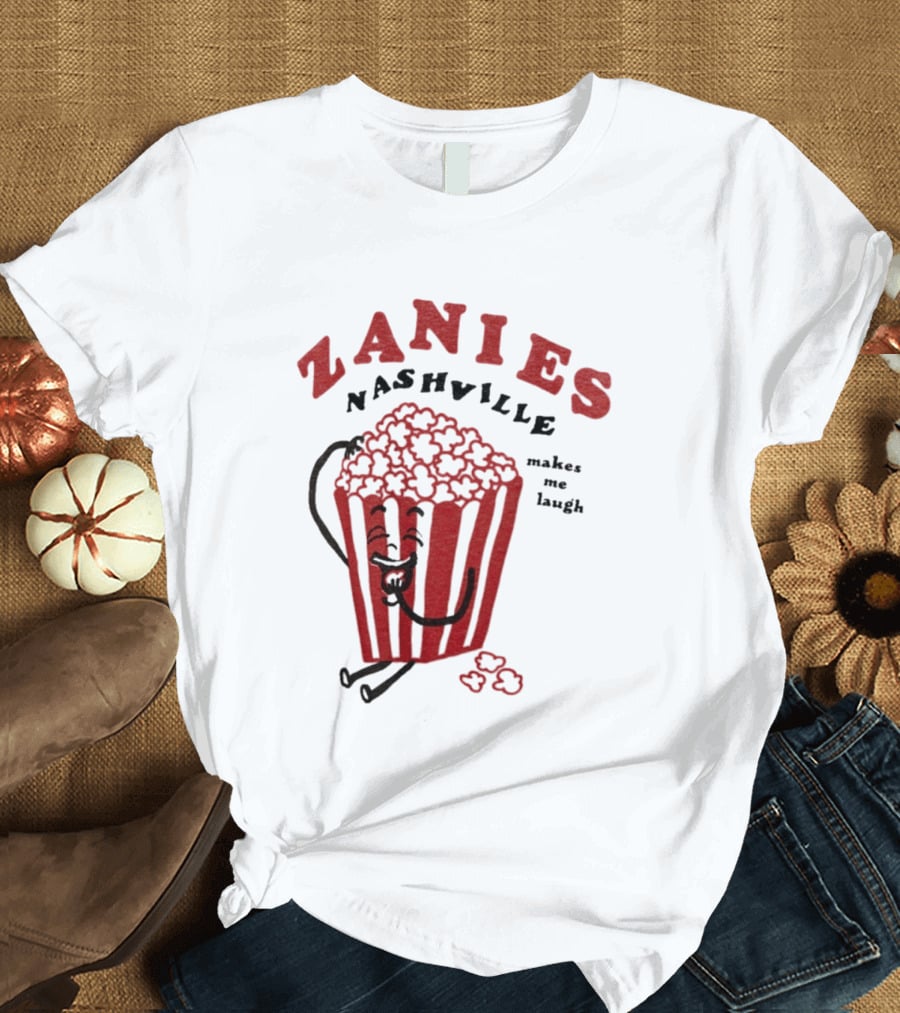 Zanies Nashville Popcorn Cartoon Makes Me Laugh T-Shirt