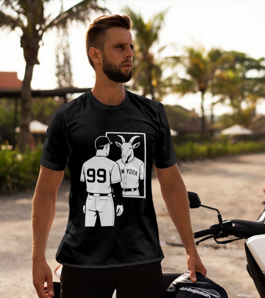 Aaron Judge GOAT Reflection New York Yankees Baseball 99 T-Shirt