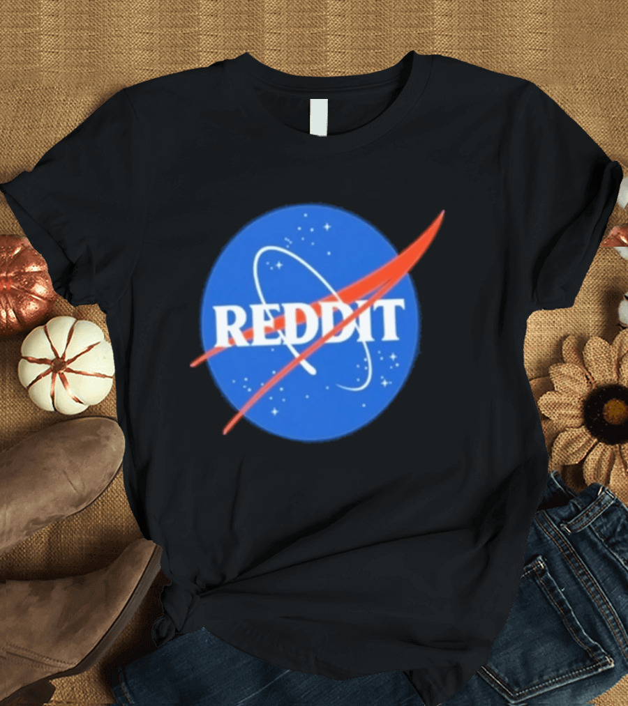 Reddit Nasa Crossover Space Motif T-Shirt