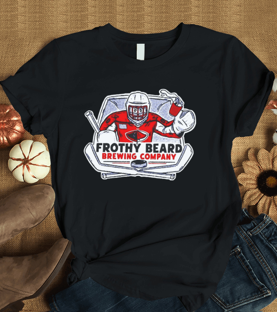 South Carolina Stingrays Frothy Beard Brewing Company Goalie Hockey T-Shirt
