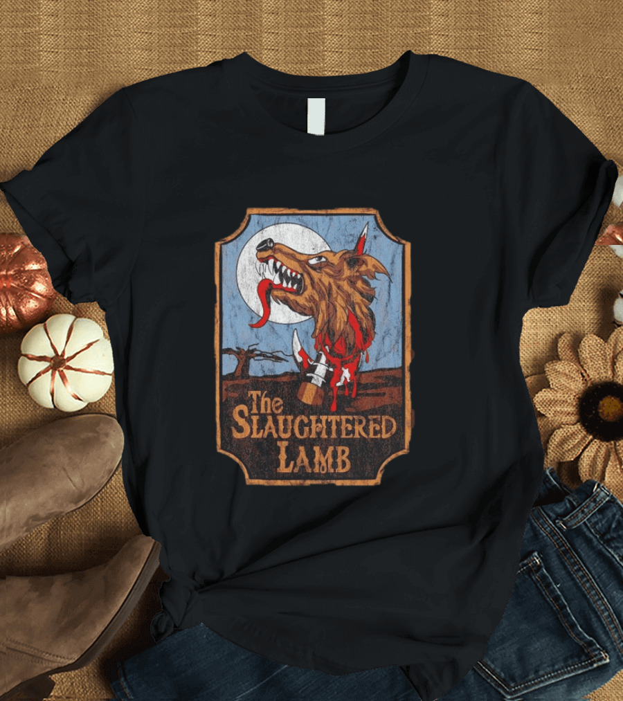 The Slaughtered Lamb Werewolf Moon Vintage Horror T-Shirt