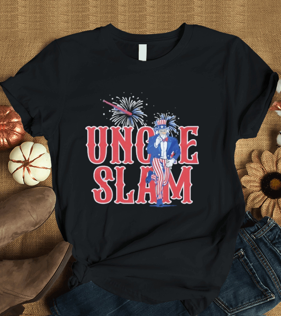 Uncle Slam Aaron Judge Team USA 2026 World Baseball Classic Uncle Sam Fireworks T-Shirt