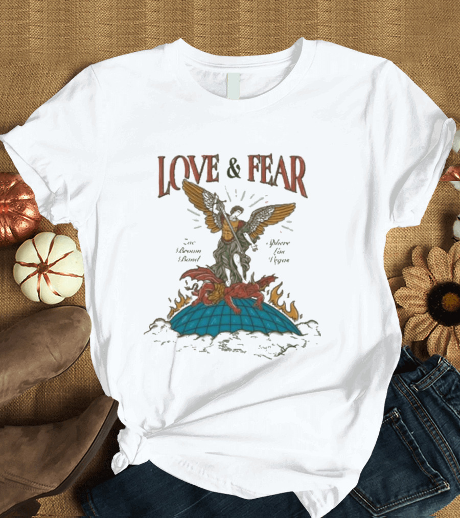 Zac Brown Band Love & Fear Sphere Guardian Angel And Dragon T-Shirt