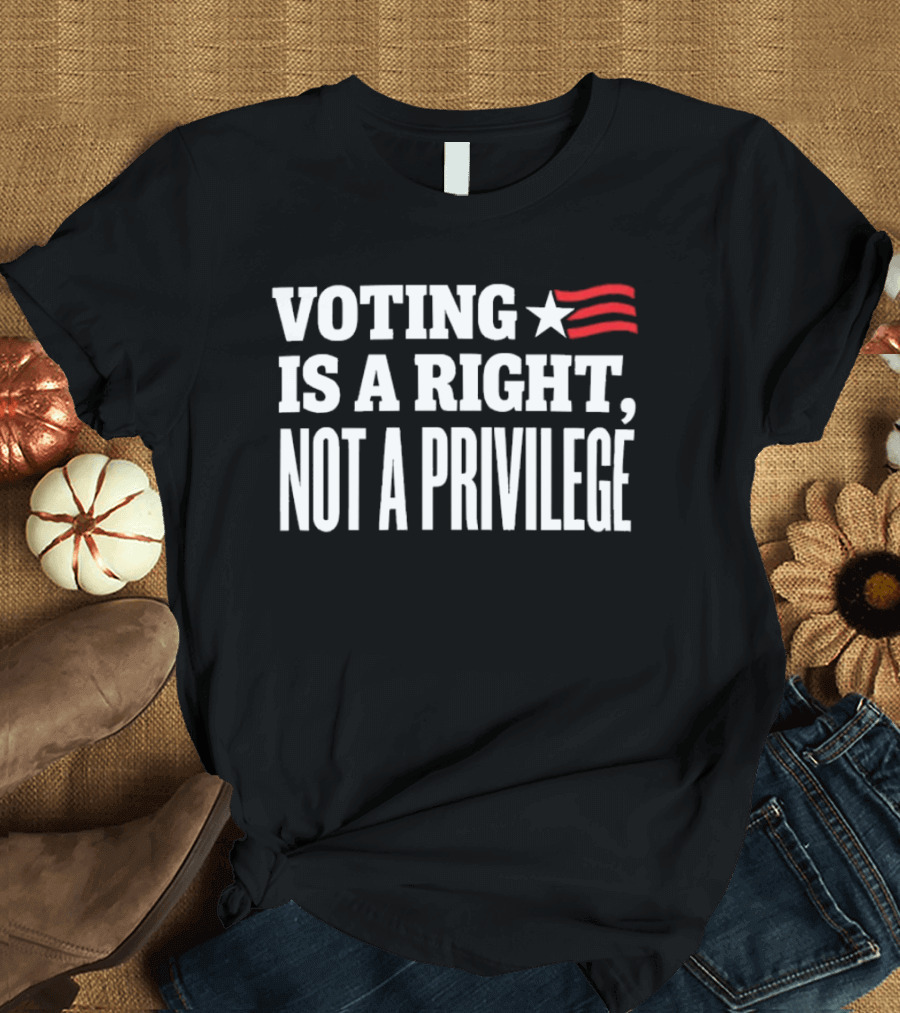 Voting Is A Right Not A Privilege Star And Stripes T-Shirt