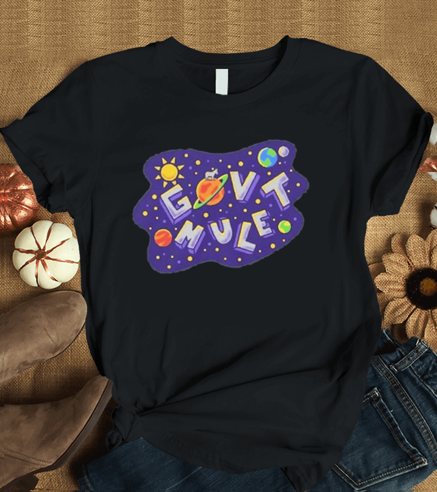 Gov't Mule Space Theme Spring Tour 2026 Solar System Planets T-Shirt