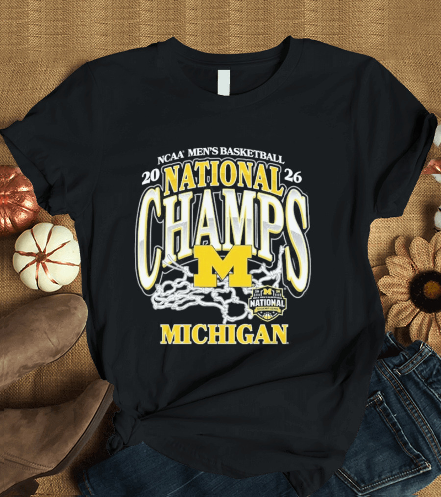 NCAA Men's Basketball 2026 National Champs Michigan T-Shirt