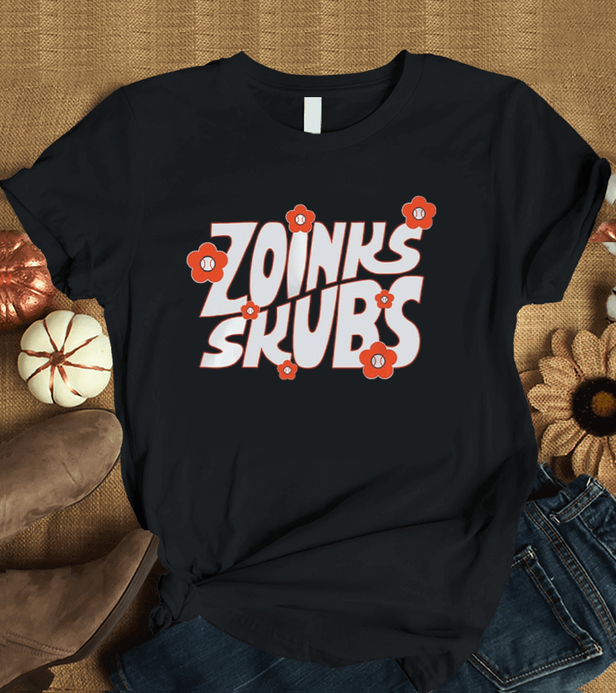 Tarik Skubal Zoinks Skubs Baseball Flowers T-Shirt