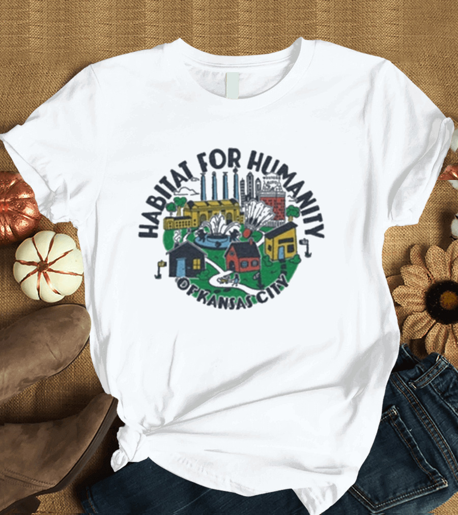 Habitat For Humanity Kansas City Community Housing Ash T-Shirt