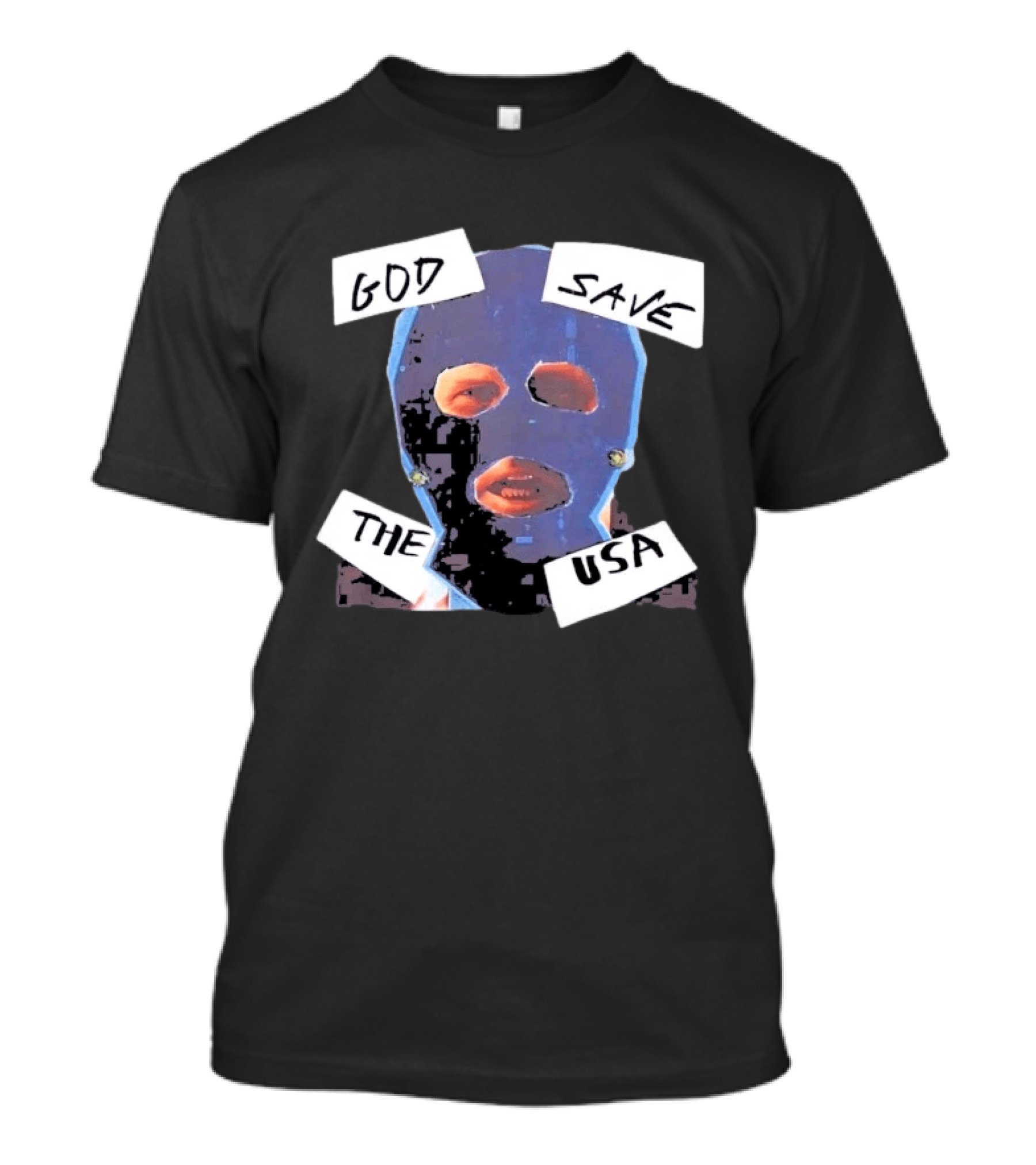 Trump God Save The USA Mask T-Shirt