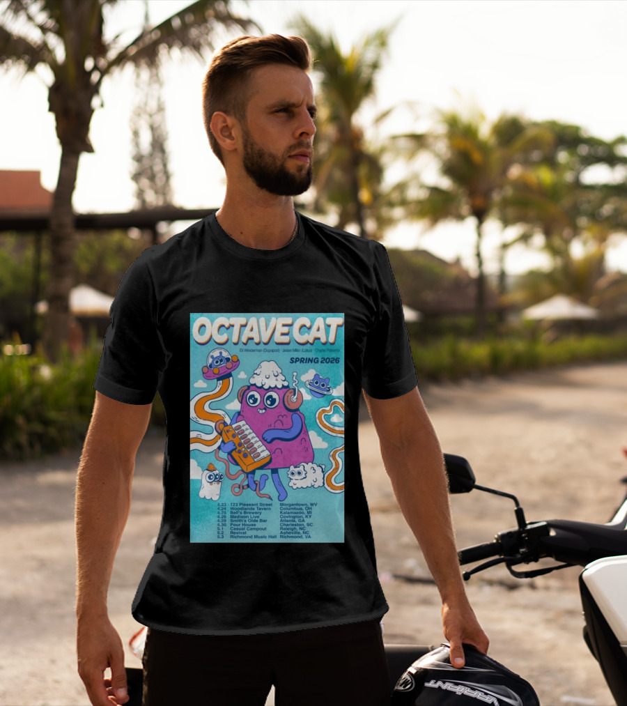Octave Cat Tour 2026 Eli Winderman Jesse Miller Charlie Patierno T-Shirt