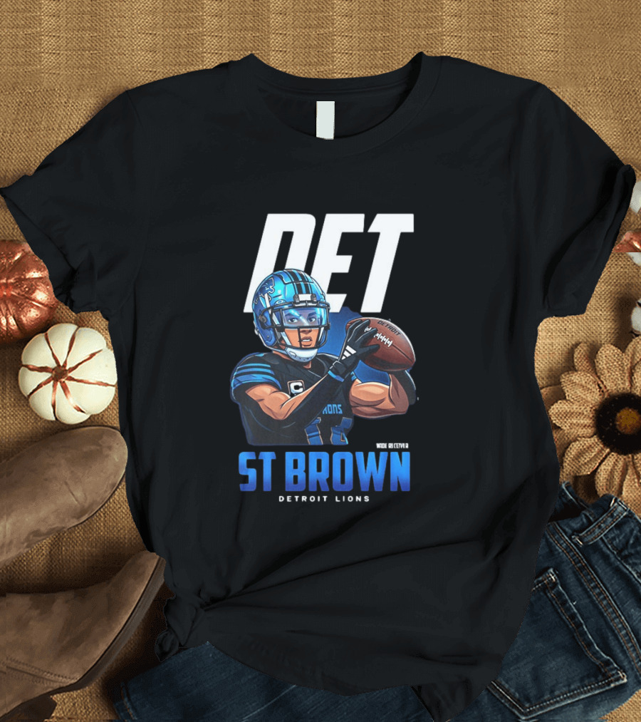 DET St Brown Detroit Lions Football T-Shirt