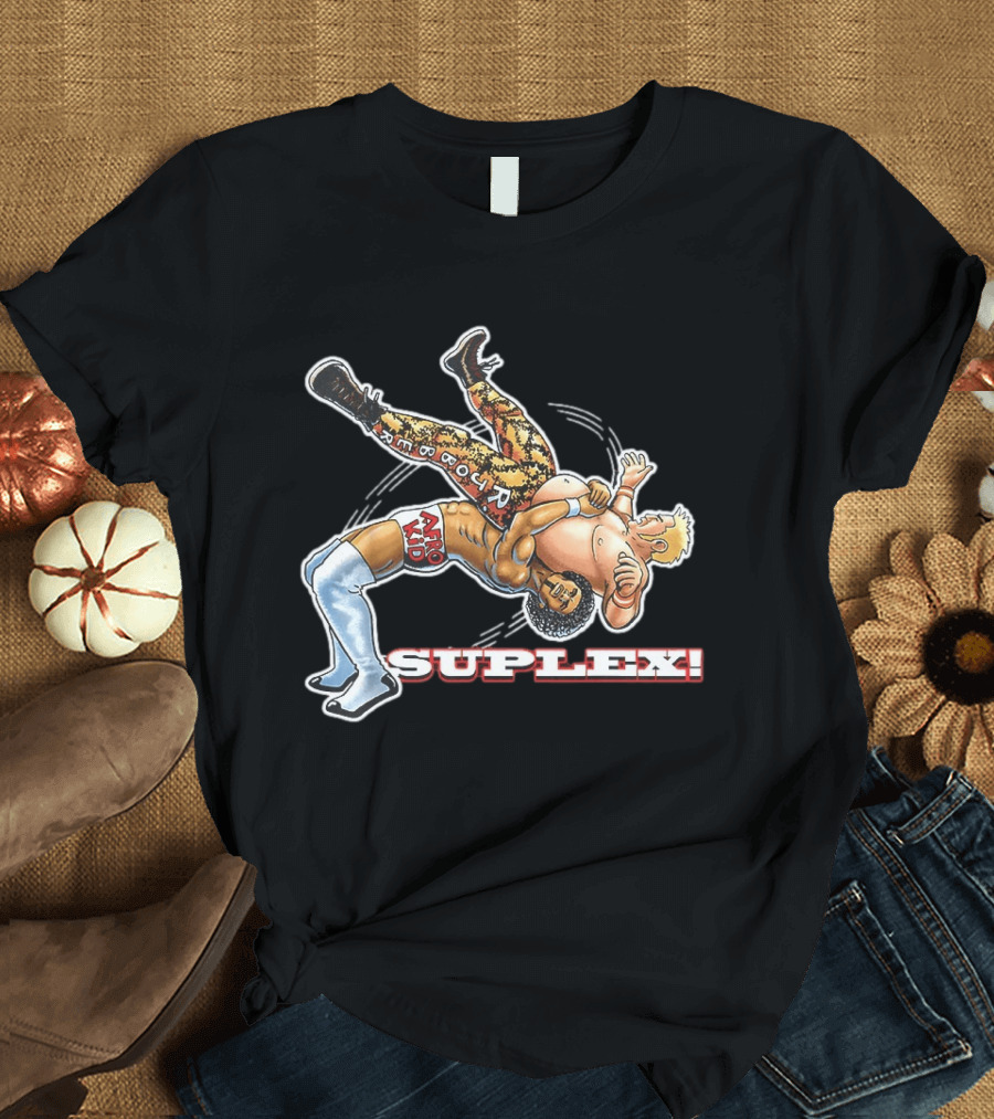 Saytoons Afro Kid Suplex Wrestling Action T-Shirt