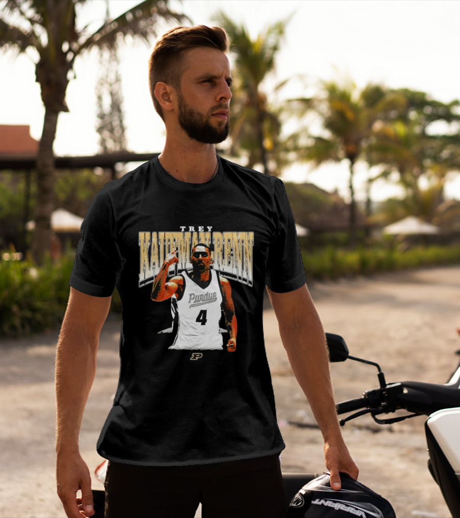 Trey Kaufman Renn Purdue Boilermakers Basketball Number 4 T-Shirt