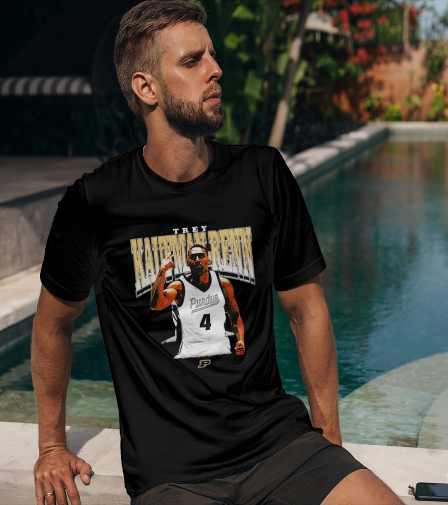 Trey Kaufman Renn Purdue Boilermakers Basketball Number 4 T-Shirt