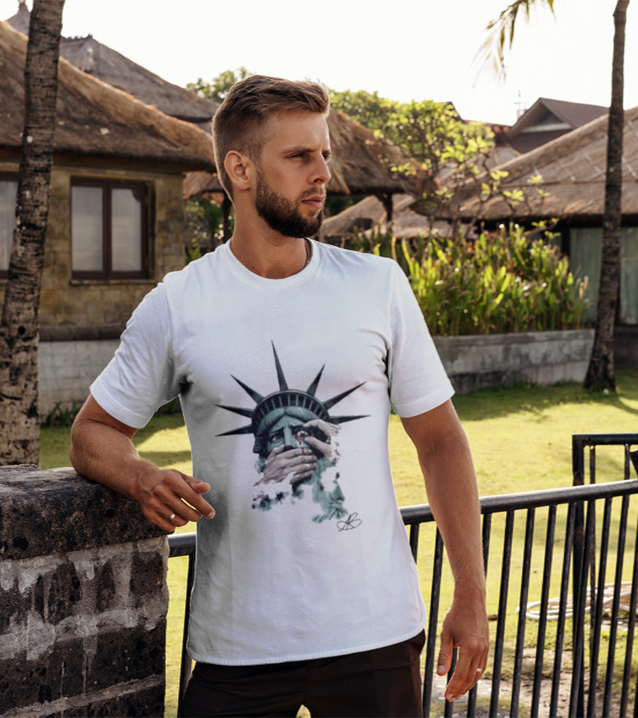 Armada Bryan Andrews Liberty Silenced Statue Are We Great Yet T-Shirt