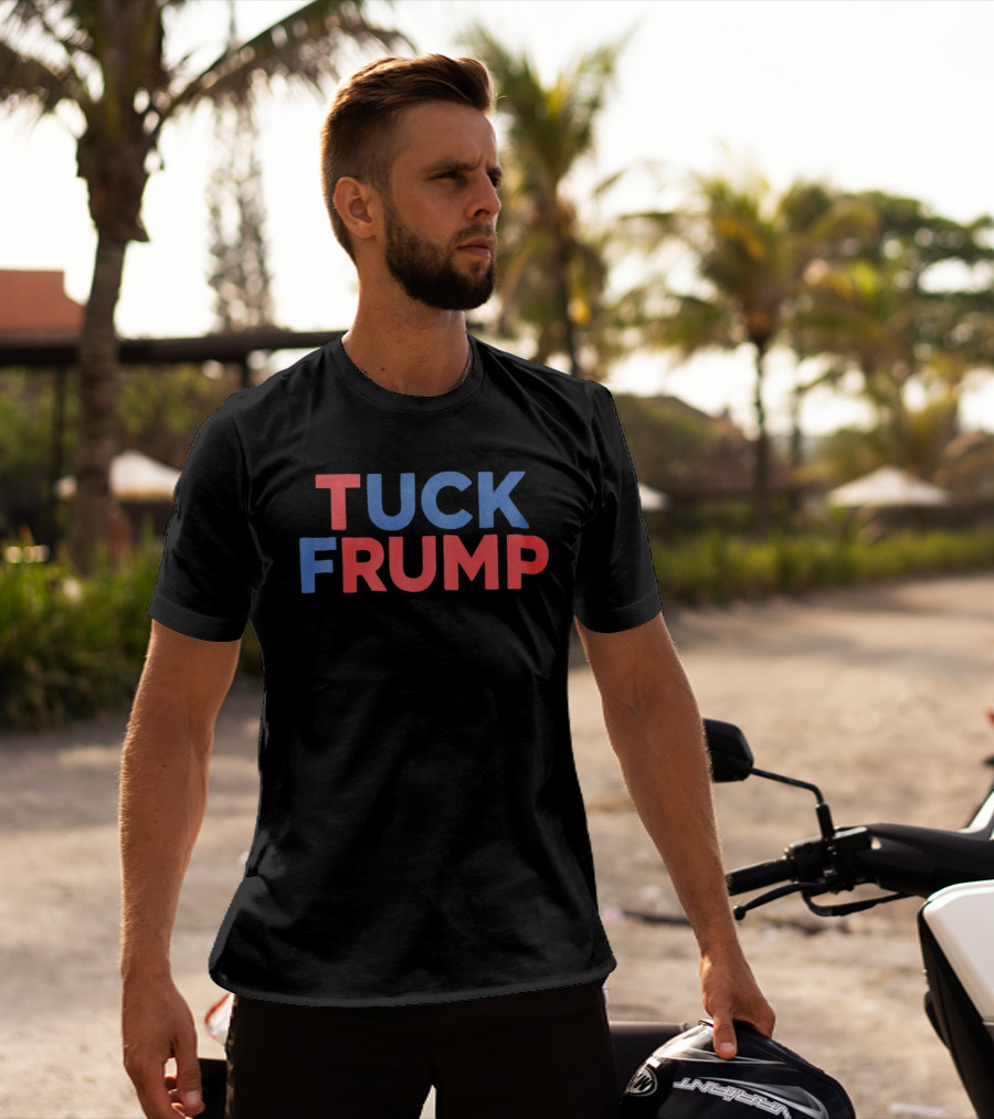 Tuck Frump Blue Red Block Letters T-Shirt