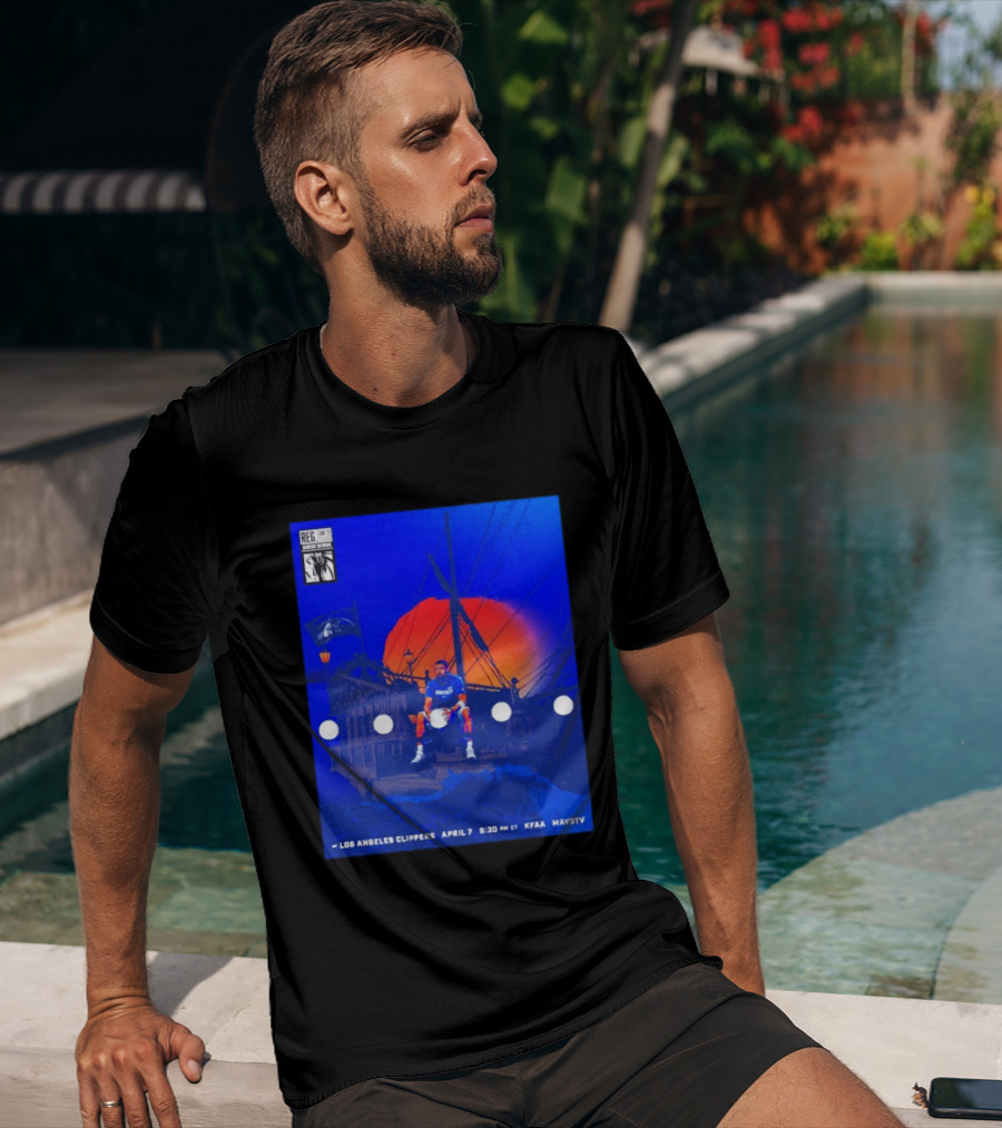 Kyrie Irving Dallas Mavericks Game At Los Angeles Clippers April 7 9:30 PM KFAA MavsTV T-Shirt