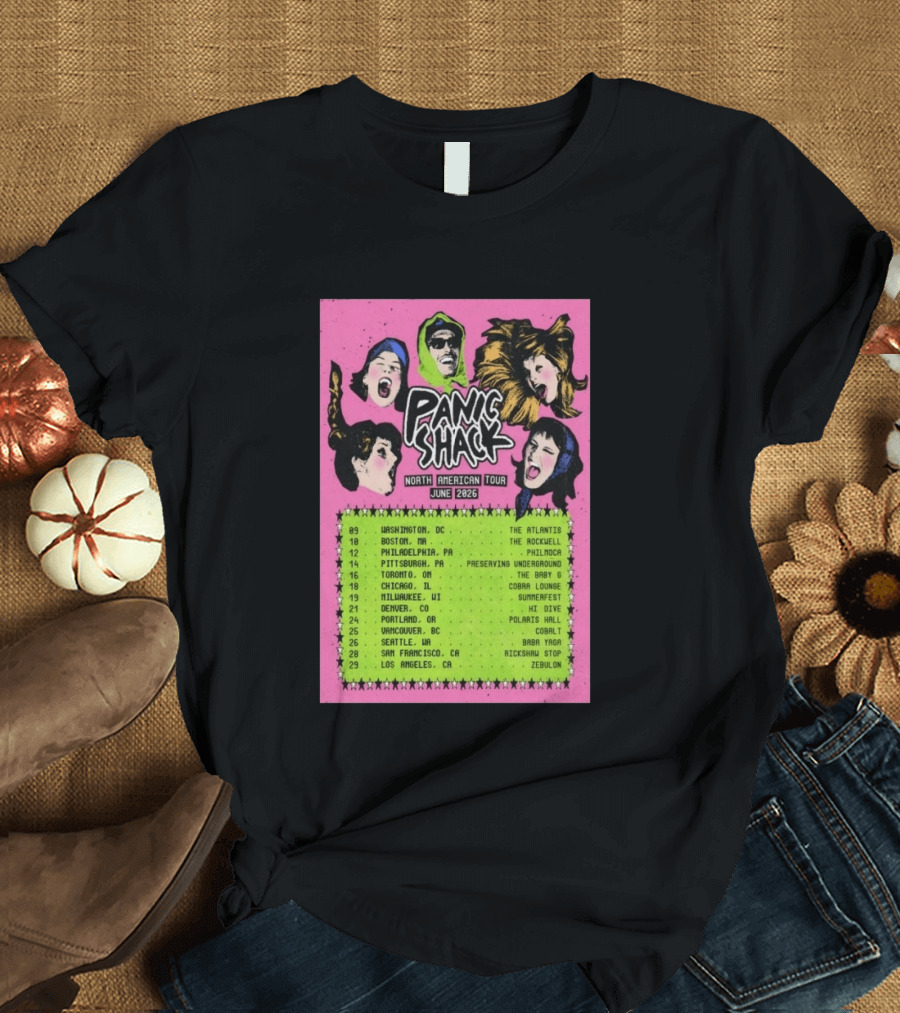 Panic Shack Na June 2026 Tour T-Shirt