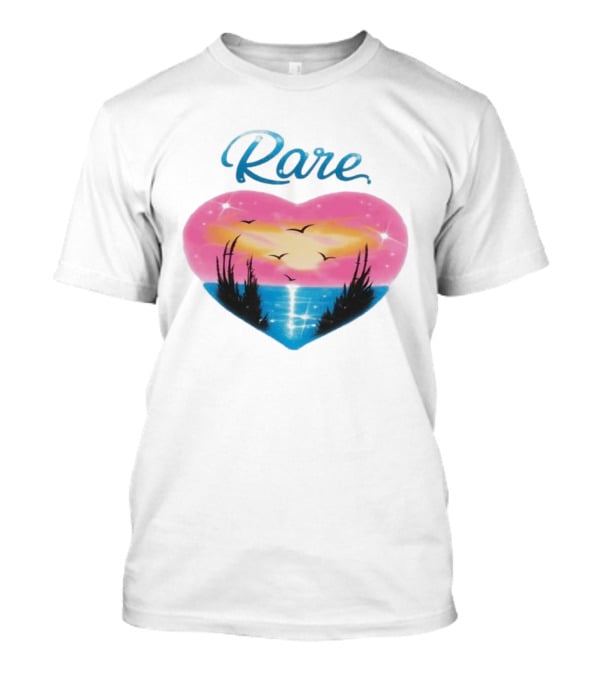 Selena Gomez Rare Heart Sunset Ocean Scene T-Shirt