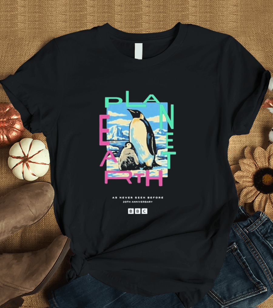 Bbc Earth Planet Earth Penguin As Never Seen Before 50th Anniversary T-Shirt