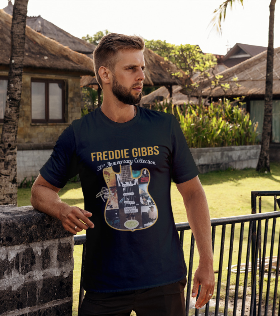 Freddie Gibbs 20th Anniversary Collection Guitar Album T-Shirt