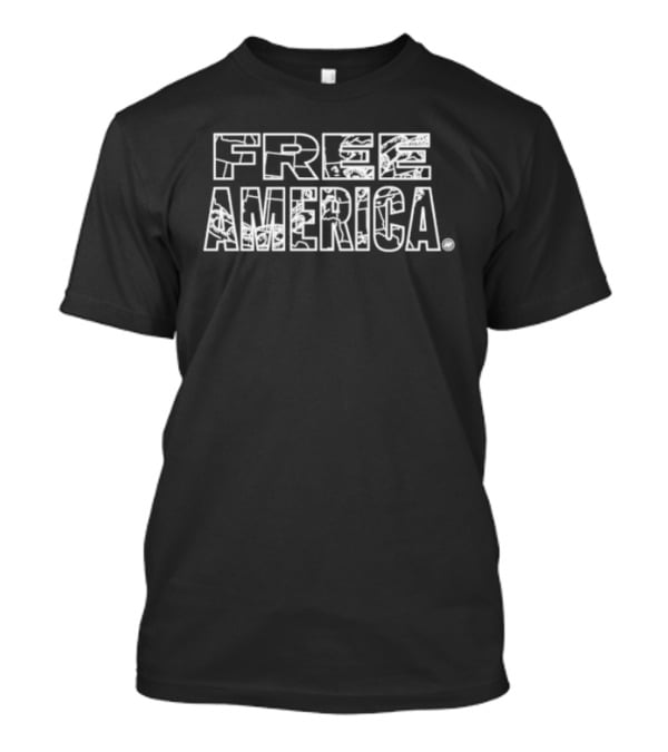 FREE AMERICA Bold Patriotic T-Shirt