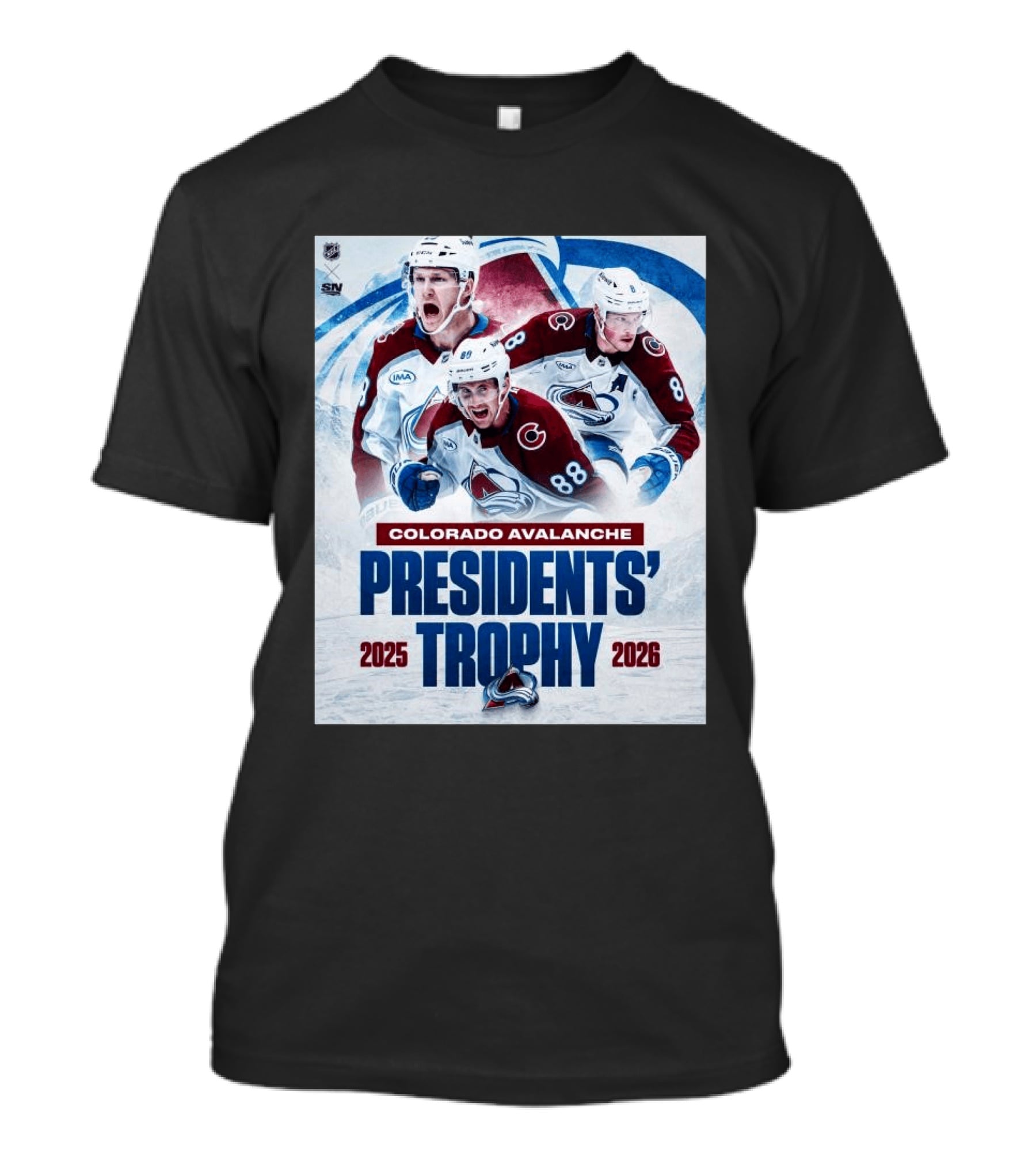 Colorado Avalanche NHL Presidents' Trophy 2025 2026 T-Shirt