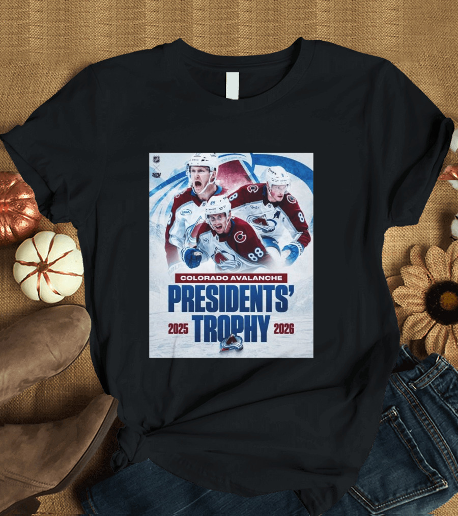 Colorado Avalanche NHL Presidents' Trophy 2025 2026 T-Shirt