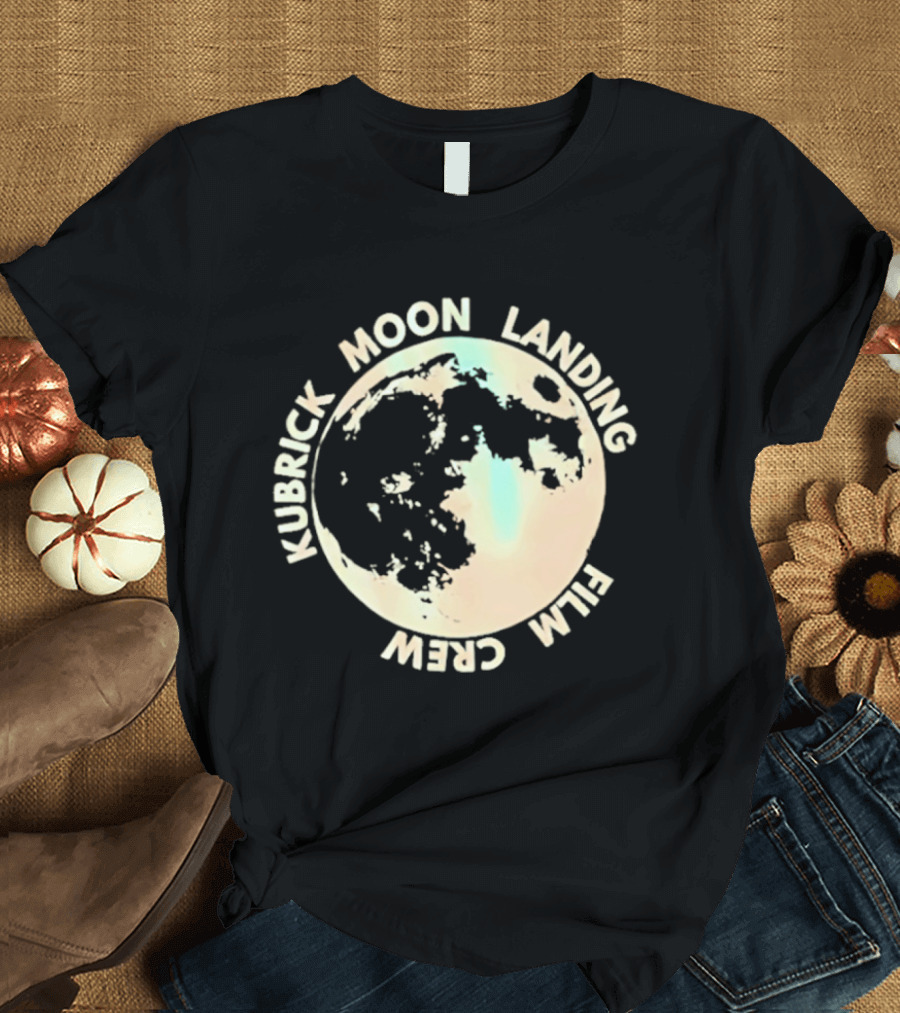 Kubrick Moon Landing Film Crew Circle Lunar T-Shirt