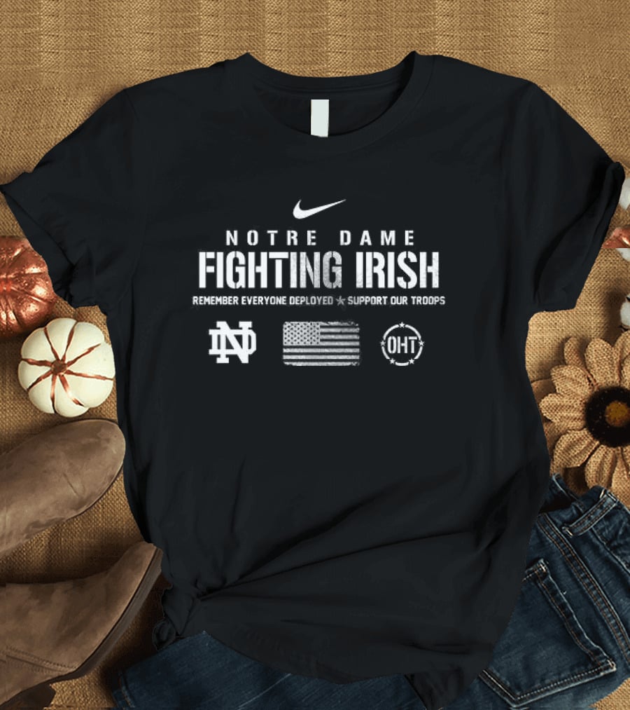 Notre Dame Fighting Irish Nike Support Our Troops Red Friday T-Shirt