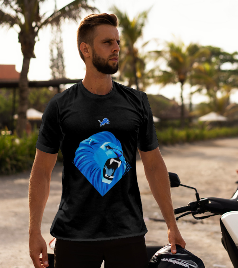 Team Youth Detroit Lions Roaring Blue Lion T-Shirt