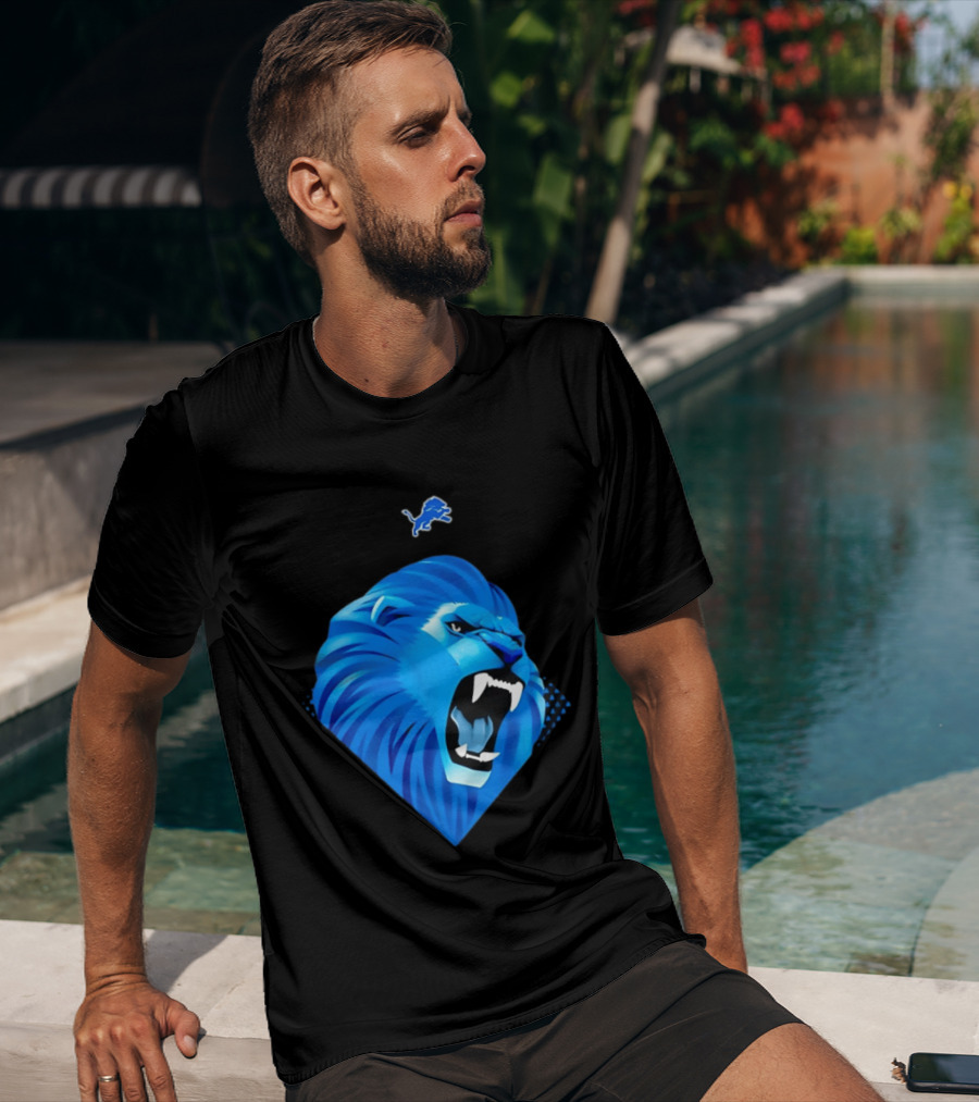 Team Youth Detroit Lions Roaring Blue Lion T-Shirt