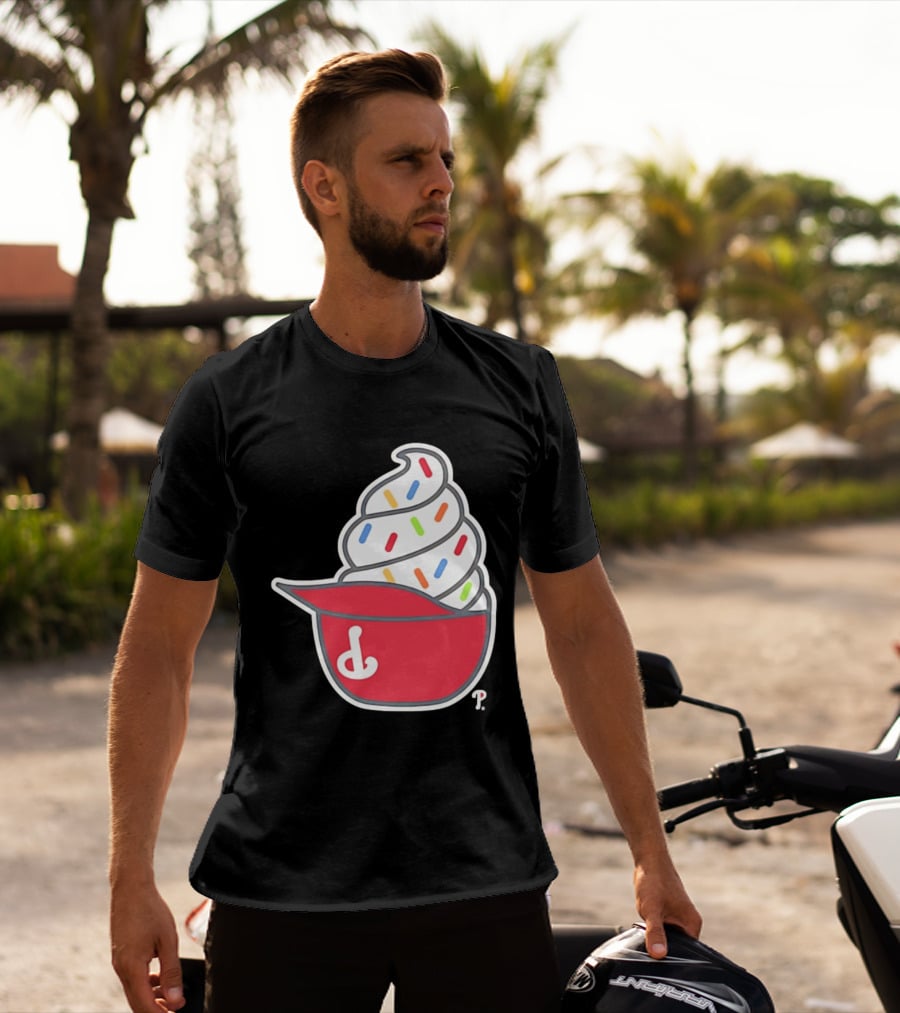 Philadelphia Phillies Ice Cream Hat With Sprinkles T-Shirt
