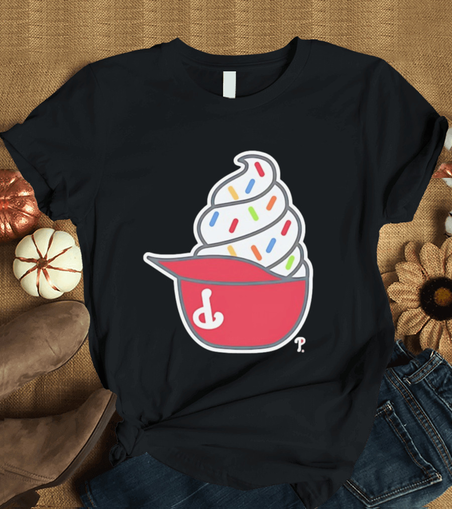 Philadelphia Phillies Ice Cream Hat With Sprinkles T-Shirt