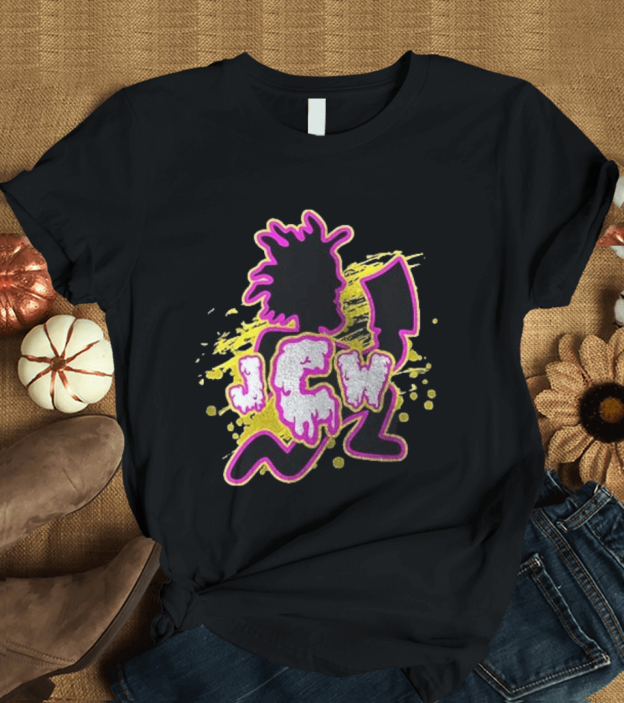 JCW Dani Mo Dino Myte Wrestler Iconic Wrestling Splatter T-Shirt