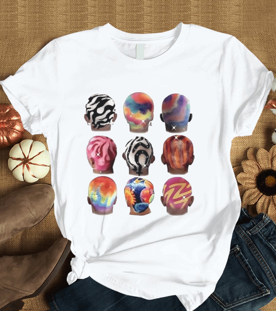 Boys Hair Colour Vibrant Patterns And Artistic Styles T-Shirt