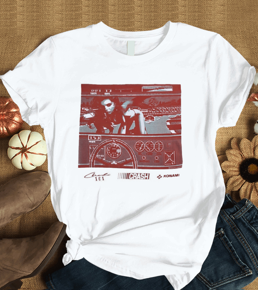 Charli XCX Konami Retro Video Game Racer Speed Aesthetic T-Shirt