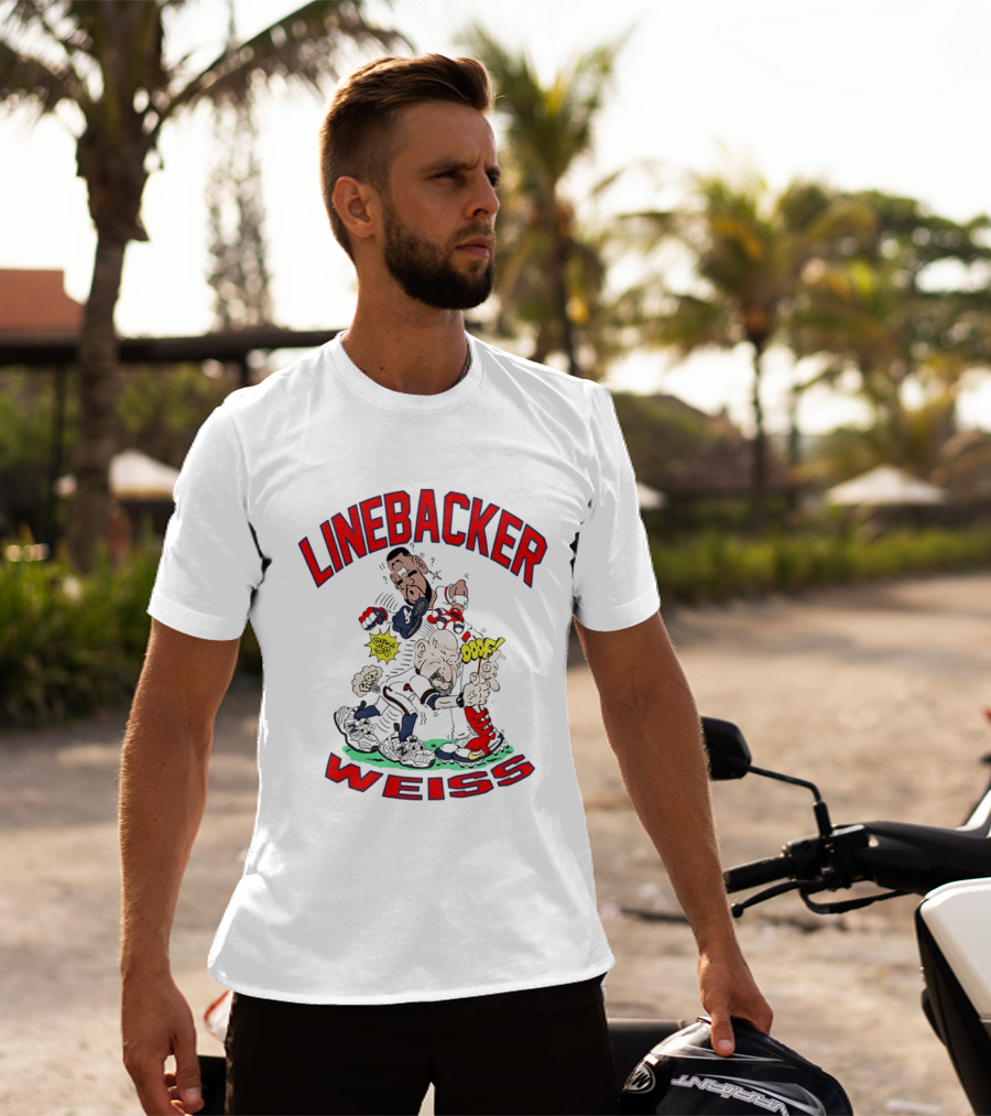 Linebacker Weiss Walt Weiss Caricature Comic Style Action T-Shirt