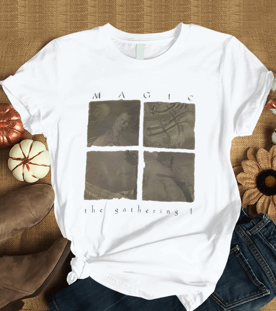 Magic The Gathering I Brown Four Panels Abstract T-Shirt