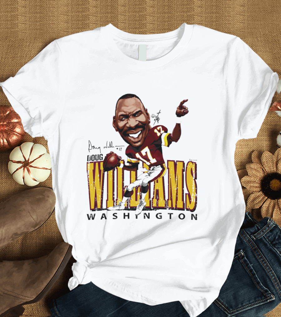 Doug Williams Washington Redskins Bruce Stark Collection Caricature Series 17 Football T-Shirt