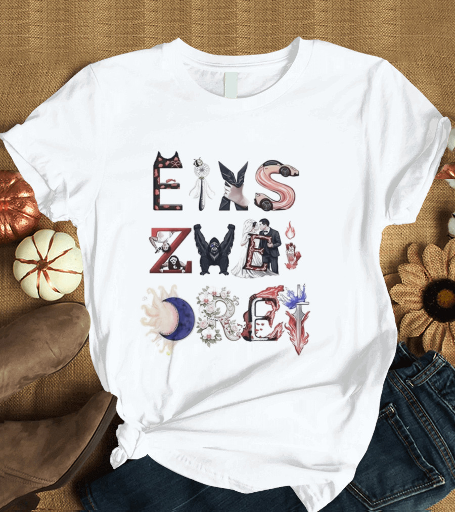Eins Zwei Drei Artistic German Countdown T-Shirt