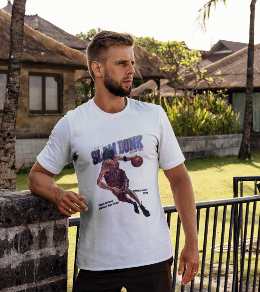 Slam Dunk Kaede Rukawa Shohoku High School Basketball Anime Character Japan T-Shirt