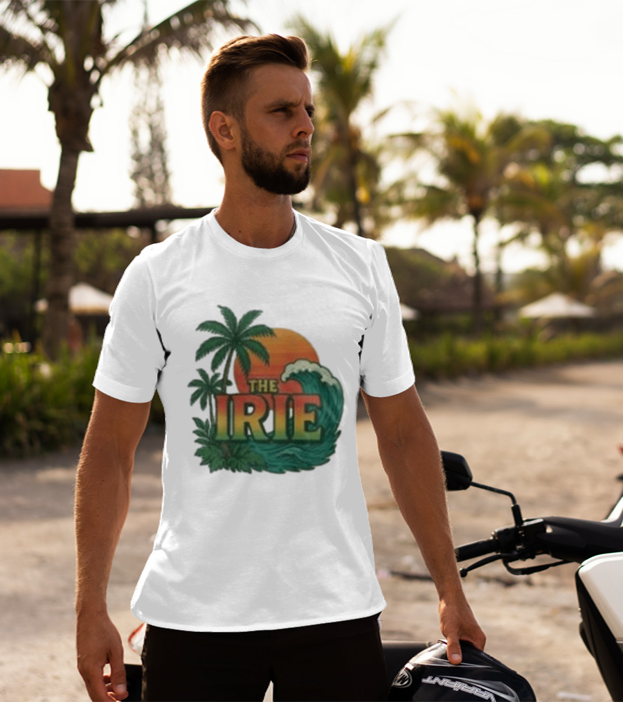 Tropical Palm Trees Sunset Wave Irie T-Shirt