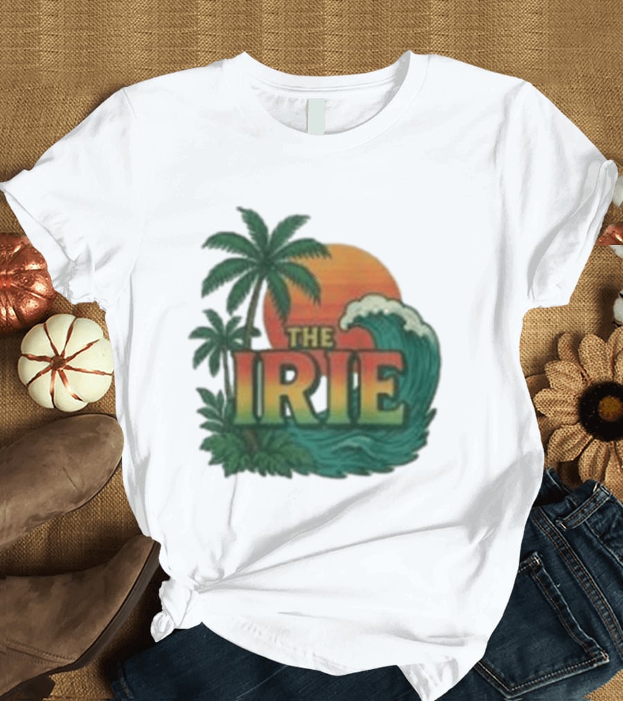 Tropical Palm Trees Sunset Wave Irie T-Shirt