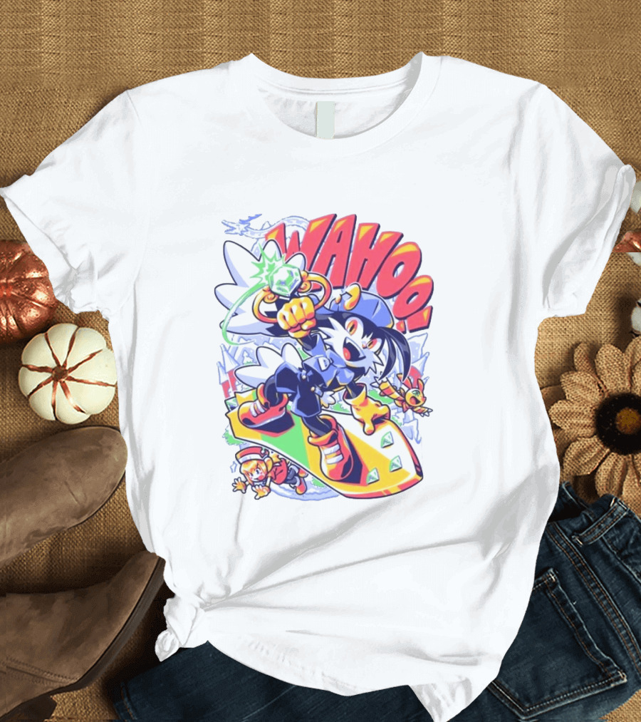 Fangamer Klonoa Wahoo Vintage Style Snowboarding Adventure T-Shirt