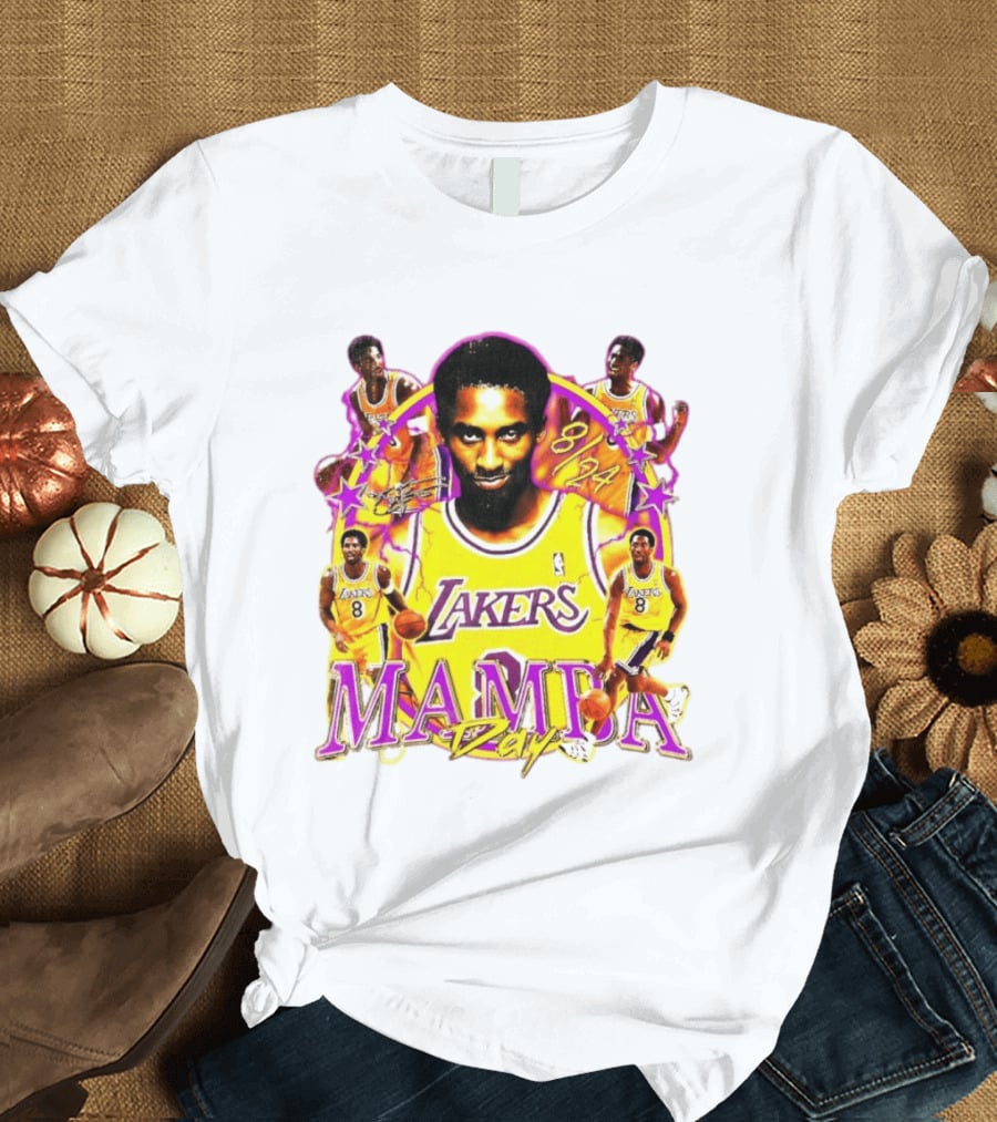 Mamba Day Kobe Bryant 8 24 Los Angeles Lakers NBA T-Shirt