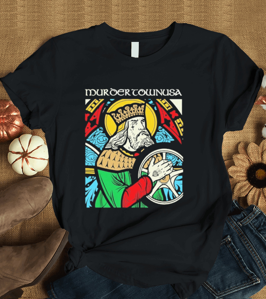 Murder Town Usa Biker Boru King Icon Medieval T-Shirt