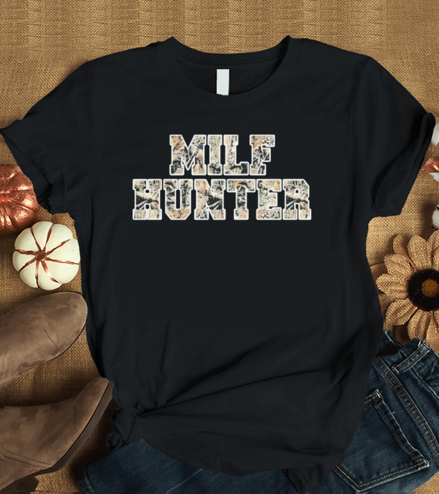 MILF Hunter Camo Print T-Shirt