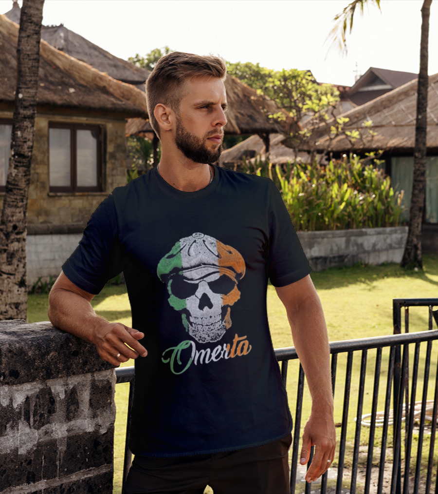 Omerta Irish Skull Tricolor Beret T-Shirt