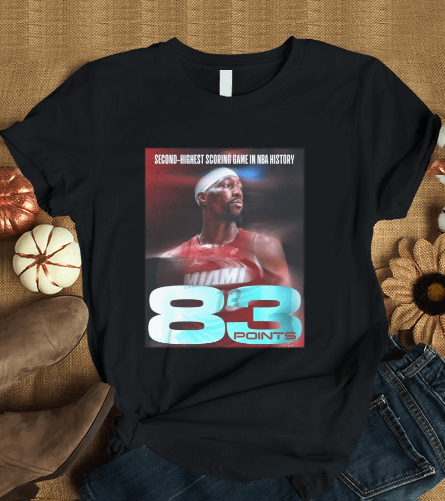 Miami 83 Points Bam Adebayo Second Highest Scoring Game In NBA History T-Shirt